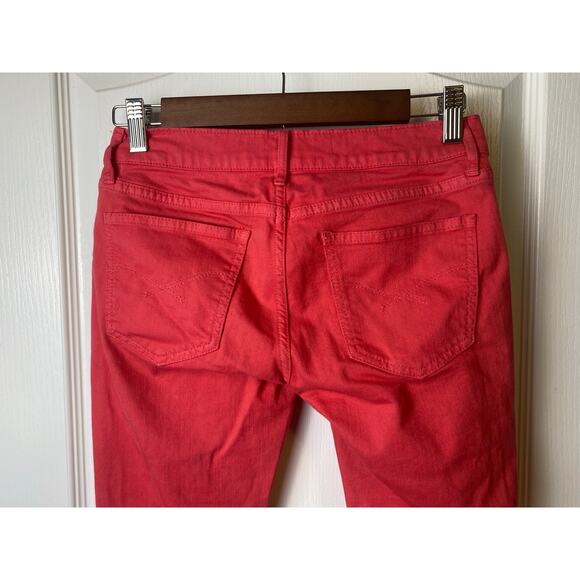 Gap 1969 Women's Red Peach Straight Cropped Legging Jeans Size 24/00 - Picture 8 of 12